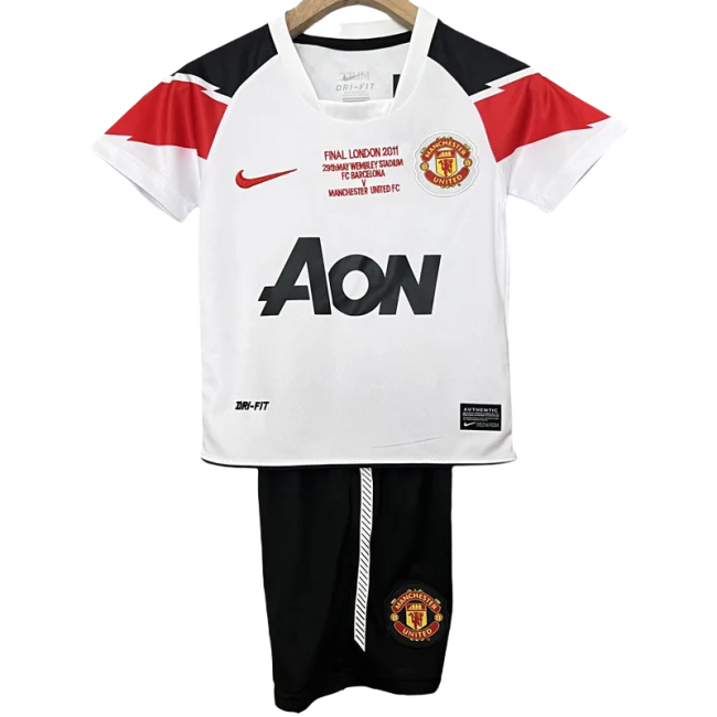 2010-2011 Man Utd Away Kids Retro Soccer Jersey