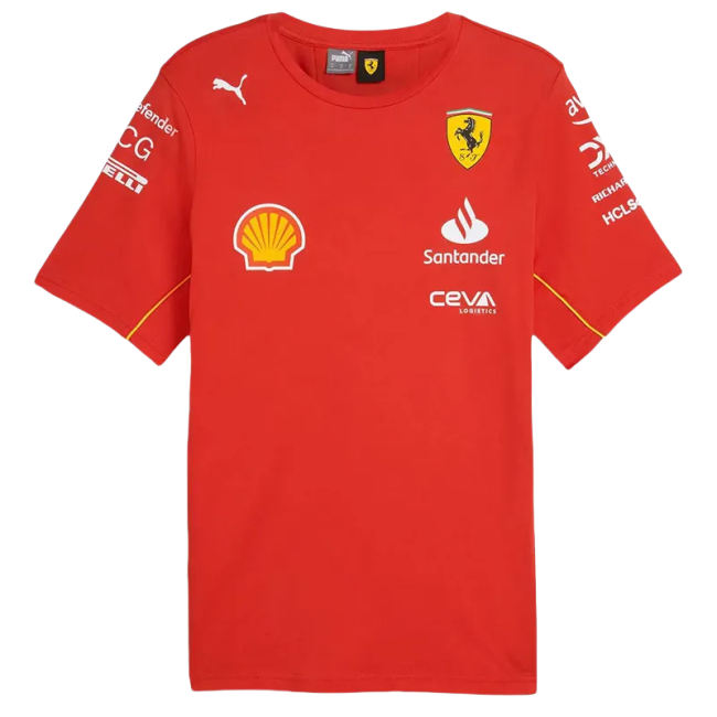2024 Ferrari Red T-Shirts Racing Suit (圆领)