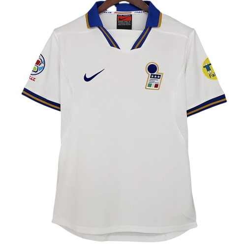 1996-1997 Italy Away White Retro Soccer Jersey