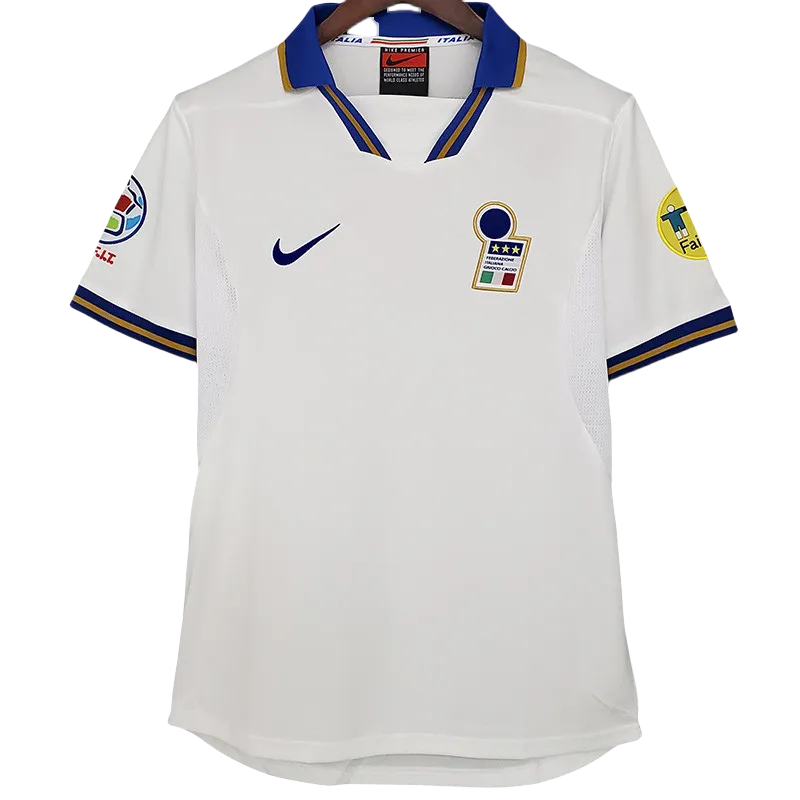 1996-1997 Italy Away White Retro Soccer Jersey
