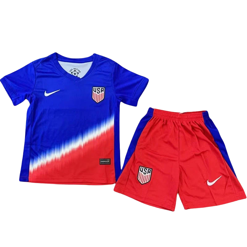 24-25 USA Away Kids Soccer Jersey