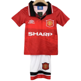 1994-1996 Man Utd Home Kids Retro Soccer Jersey