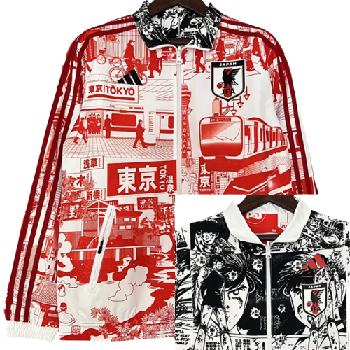 2024 Japan Red & Black Double Sided Windbreaker