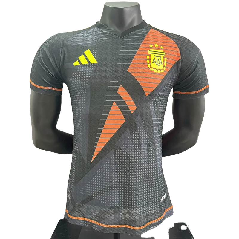 24-25 Argentina Black Grey GoalKeeper Player Version Soccer Jersey