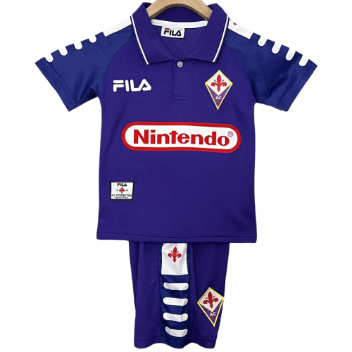 1998-1999 Fiorentina Home Kids Retro Soccer Jersey