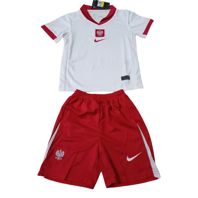 24-25 Poland Home Kids Soccer Jersey