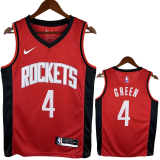 22-23 ROCKETS GREEN #4 Red Away Top Quality Hot Pressing NBA Jersey