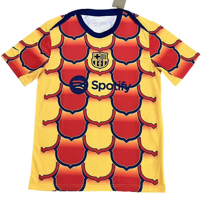 24-25 Mens  Barcelona  Red Yellow Training shirts