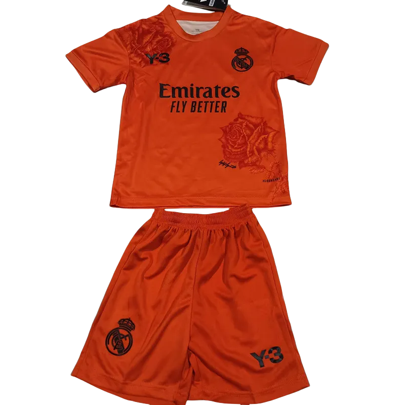 23-24  Real Madrid  Y-3 Goalkeeper Kids Soccer Jersey