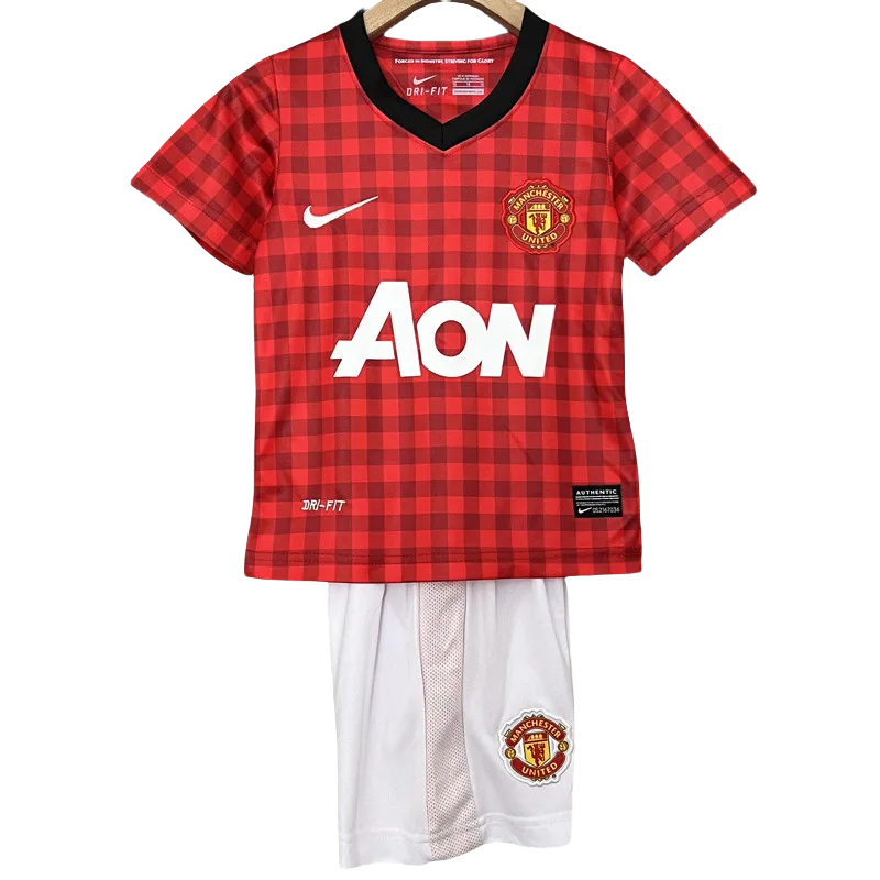 2012-2013 Man Utd Home Kids Retro Soccer Jersey