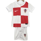 24-25 Croatia Home Kids Soccer Jersey