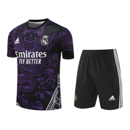 24-25 Real Madrid   Purple Training Short Suit