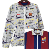 23-24 Mens Barcelona White & Black Double Sided Windbreaker
