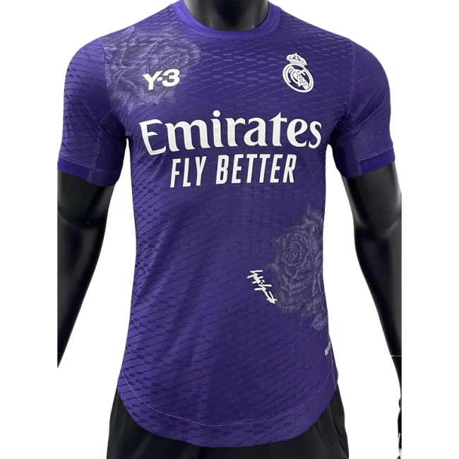 23-24  Real Madrid Y-3 Purple Player Version Soccer Jersey