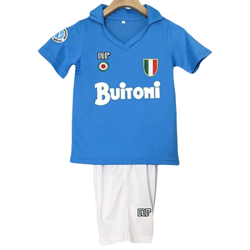 1987-1988 Napoli Home Kids Retro Soccer Jersey