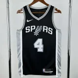 22-23 SA Spurs FOX #4 Black Top Quality Hot Pressing NBA Jersey