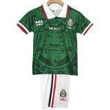 1998 Mexico Home Kids Retro Soccer Jersey