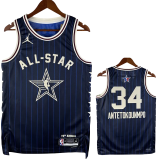 23-24 ALL-STAR ANTETOKOUNMPO #34 Blue Top Quality Hot Pressing NBA Jersey