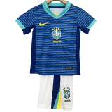 24-25 Brazil Away Kids Soccer Jersey