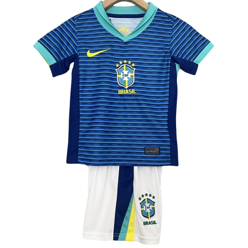 24-25 Brazil Away Kids Soccer Jersey