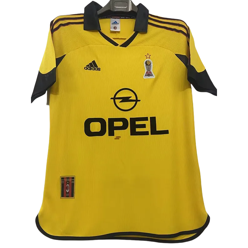 1999-2000 ACM Away Yellow Retro Soccer Jersey
