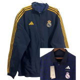 23-24  Real Madrid  Black & Blue Double Sided Windbreaker