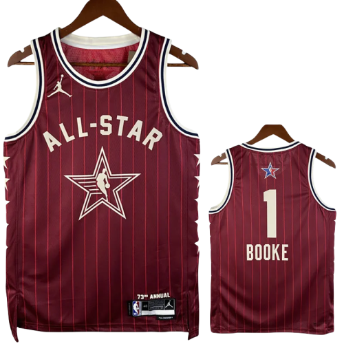 23-24 ALL-STAR BOOKE #1 Red Top Quality Hot Pressing NBA Jersey