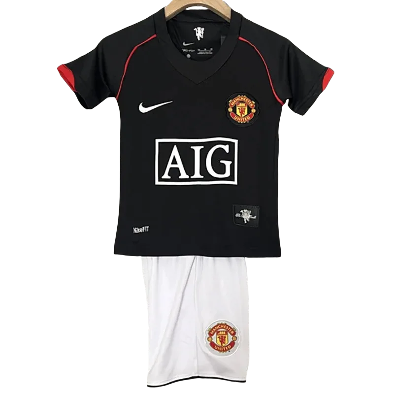 2007-2008 Man Utd Away Kids Retro Soccer Jersey