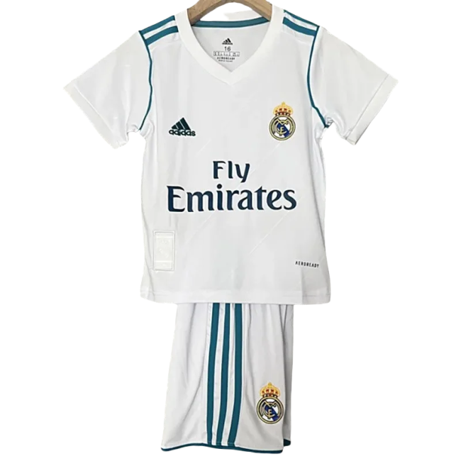 2017-2018 Real Madrid Home Kids Retro Soccer Jersey