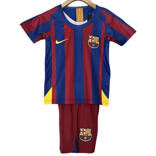 2005-2006  Barcelona Home Kids Retro Soccer Jersey