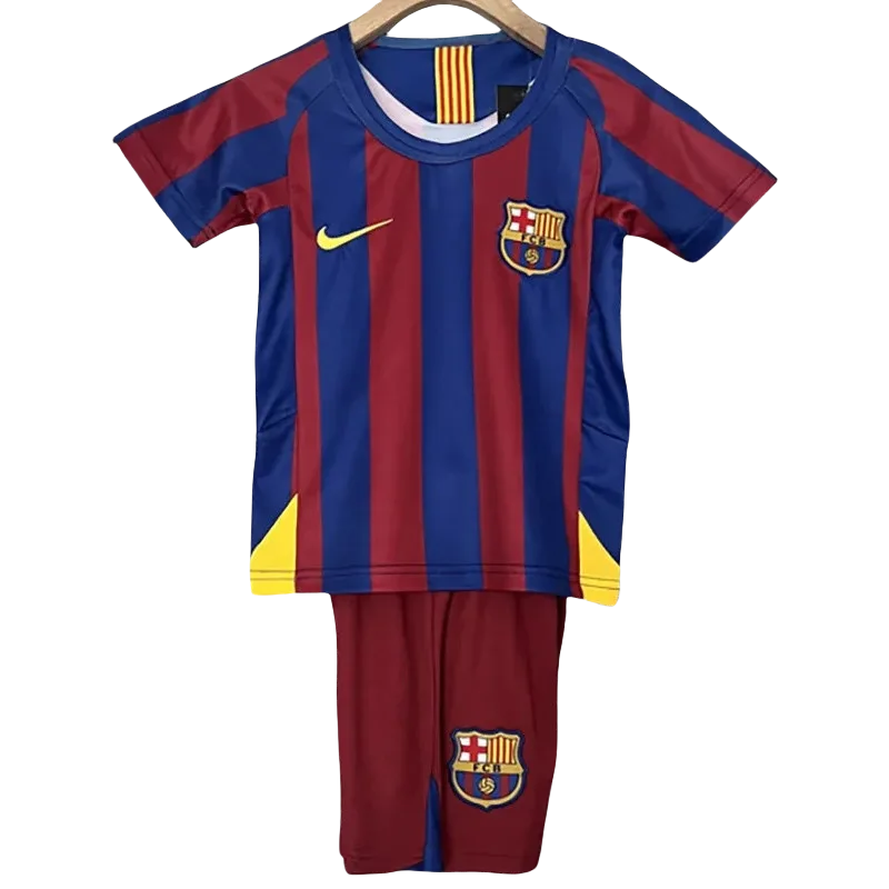 2005-2006  Barcelona Home Kids Retro Soccer Jersey