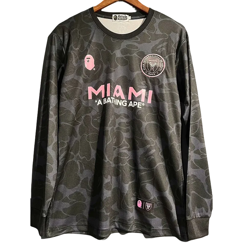 23-24 Inter Miami Black Joint Edition Long Sleeve Soccer Jersey