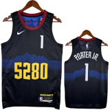 23-24 Nuggets PORTERJR. #1 Black City Edition Top Quality Hot Pressing NBA Jersey