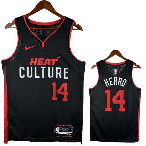 23-24 HEAT HERRO #14 Black City Edition Top Quality Hot Pressing NBA Jersey