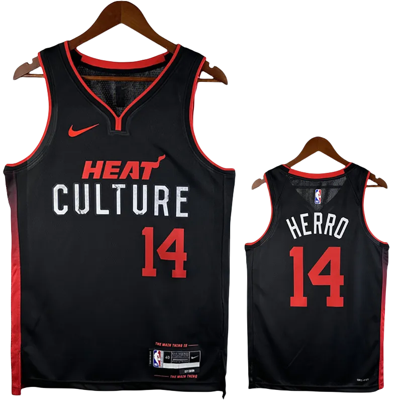 23-24 HEAT HERRO #14 Black City Edition Top Quality Hot Pressing NBA Jersey
