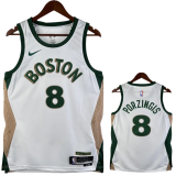 23-24 CELTICS PORZINGIS #8 White City Edition Home Top Quality Hot Pressing NBA Jersey