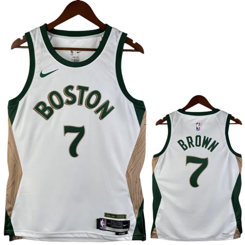 23-24 CELTICS BROWN #7 White City Edition Home Top Quality Hot Pressing NBA Jersey