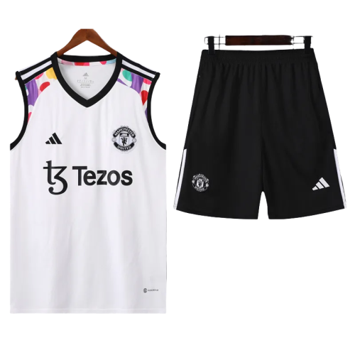 24-25 Man Utd White Tank top and shorts suit