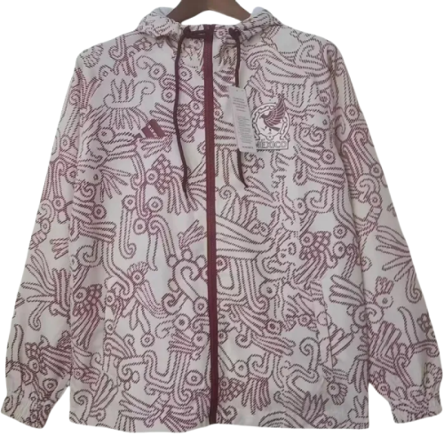 23-24 Mexico Red White Windbreaker