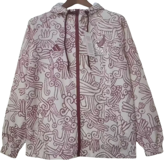 23-24 Mexico Red White Windbreaker