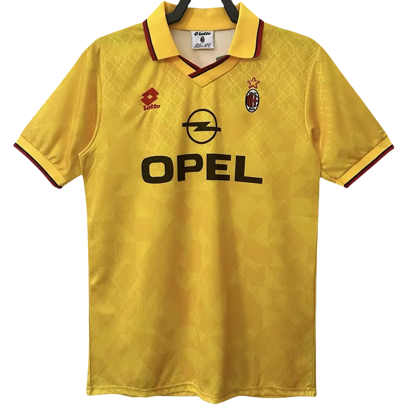 1995-1996 ACM Away Yellow Retro Soccer Jersey