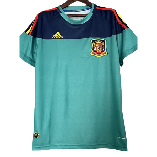 2010 Spain Lake Blue GoalKeeper Retro Soccer Jersey