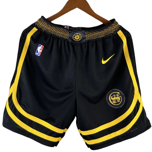 23-24 WARRIORS Black City Edition Top Quality NBA Pants