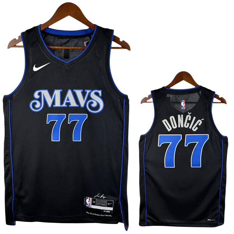 23-24 Dallas Mavericks DONCIC #77 Black City Edition Top Quality Hot Pressing NBA Jersey