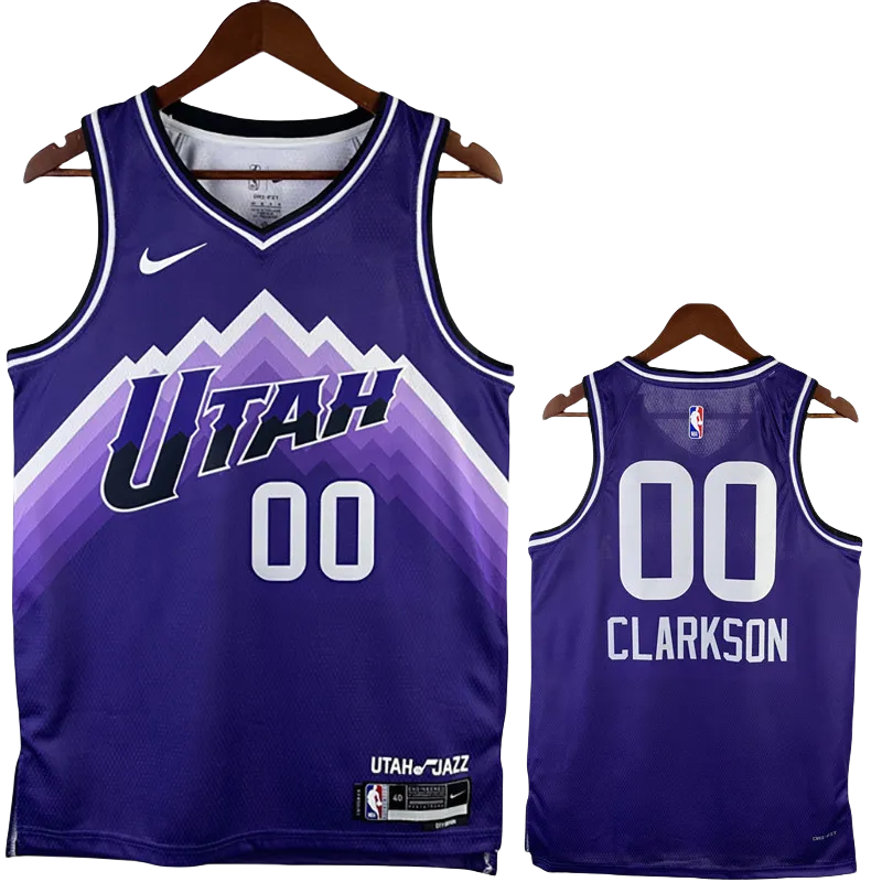 23-24 JAZZ CLARKSON #00 Purple City Edition Top Quality Hot Pressing NBA Jersey