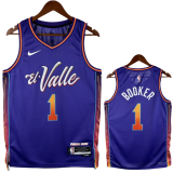 23-24 SUNS BOOKER #1 Purple City Edition Top Quality Hot Pressing NBA Jersey