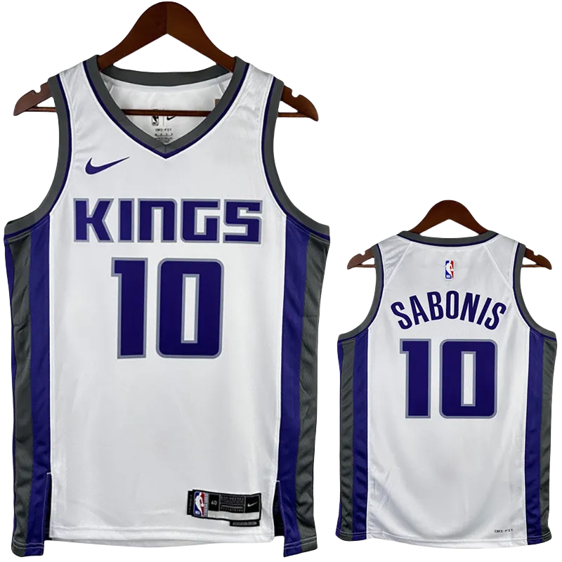 22-23 KINGS SABONIS #10 White Home Top Quality Hot Pressing NBA Jersey