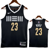 23-24 Grizzlies ROSE #23 Black City Edition Top Quality Hot Pressing NBA Jersey