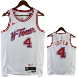 23-24 ROCKETS GREEN #4 White City Edition Home Top Quality Hot Pressing NBA Jersey