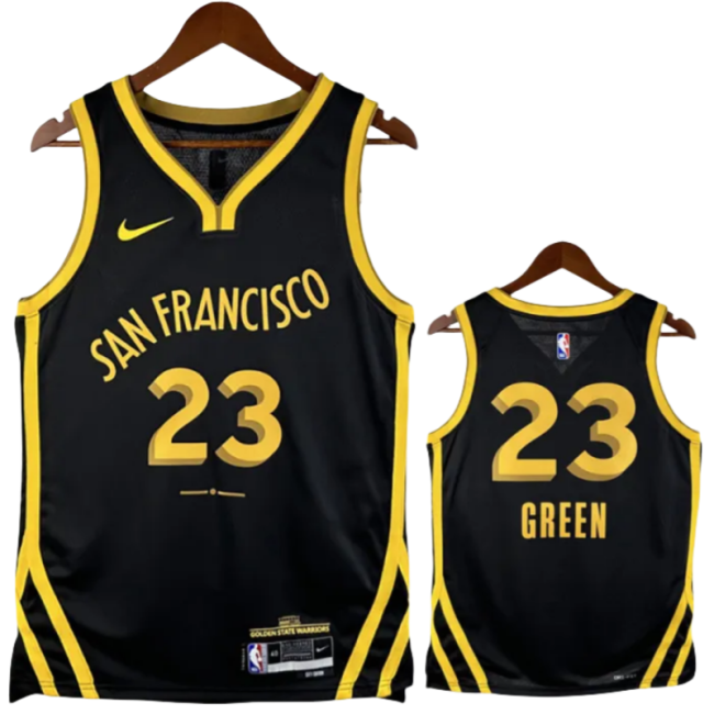23-24 WARRIORS GREEN #23 Black City Edition Top Quality Hot Pressing NBA Jersey